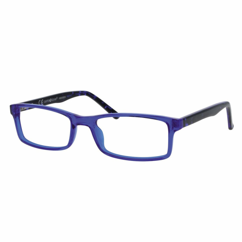 Monture bleue tr90 + acetate claire/noire prix net