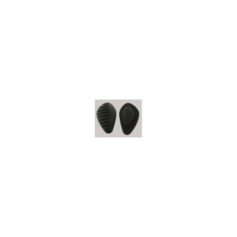 Plaq. triangulaires striees noir 12mm (5prs)