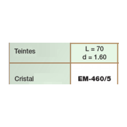 Embout 70 per.1.60 crist. (5pres)