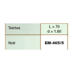 Embout 70 per.1.60 noir. (50pres)