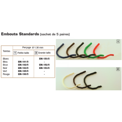 Embout croch. sil brun (1 pr)