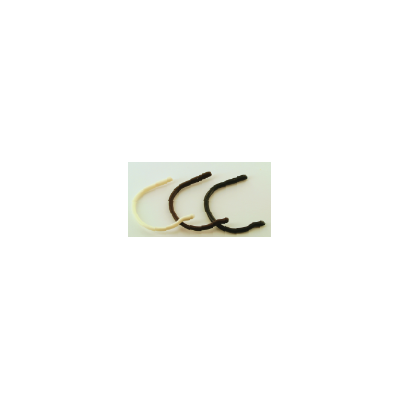 Embout croch. sil marron (5prs)