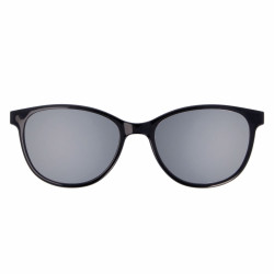 Monture oeil de chat noire brillant + clip 48 prix net