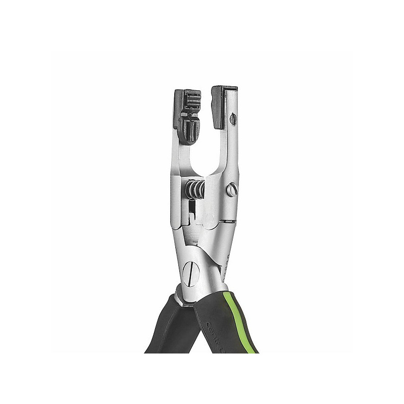 Pince pour inserer des rivets en plastique