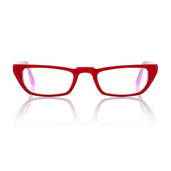 Monture demi lune rouge brillant/fuchsia acetate 49 19-145 prix net