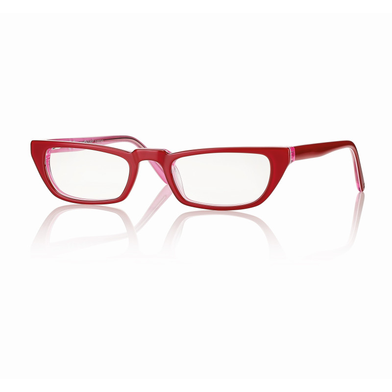 Monture demi lune rouge brillant/fuchsia acetate 49 19-145 prix net