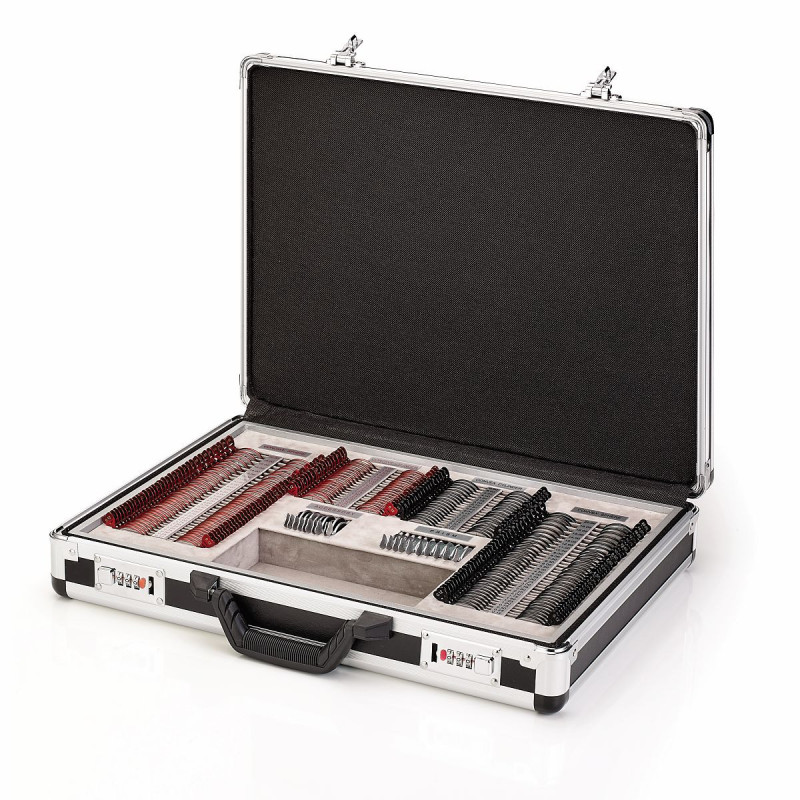 Malette 232 verres optiques plat cercle metal