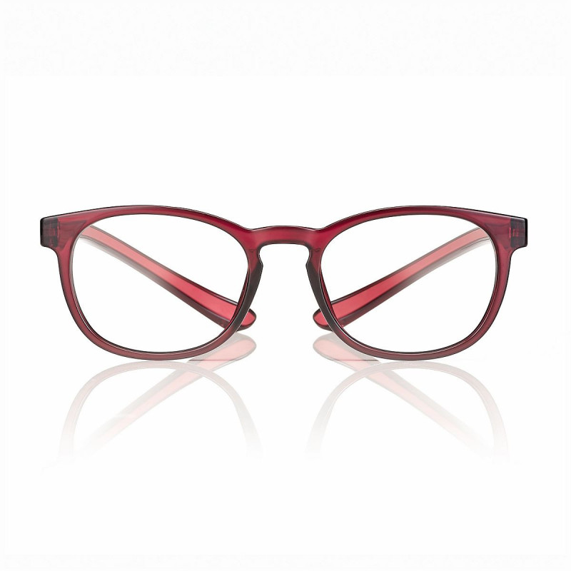 LUNETTE BORDEAUX ROUGE MAT 52 PROT. LUMIERE BLEUE 1 PRIX NET