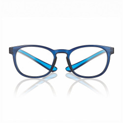 Lunette bleu/turquoise mat 52 prot. lumiere bleue +3.50 prix net