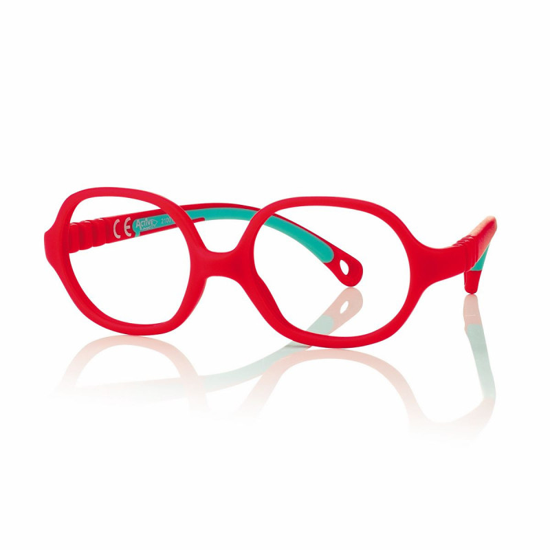 Monture active acetate rouge/vert mat 40 14 115 prix net