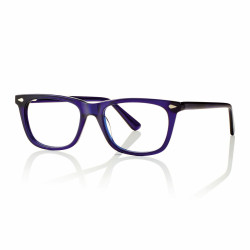 Monture acetate hd 52 bleu brillant + 1 clip degarde bleu prix net