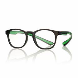 Lunette de lecture lumiere bleue gris matt/vert 49-19-155  (6 pces) prix net