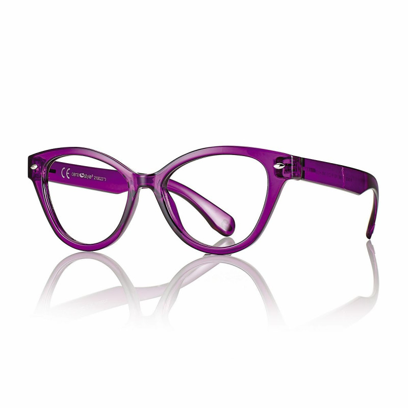 Lun. de lect. vintage violet brillant femme 51 17 145 +3 prix net