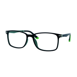 Monture ultem 53 noir/vert + 2 clips gris/ argent miroir prix net