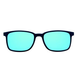 Monture ultem 53 bleu fonce+ 2 clips gris/ bleu miroir prix net