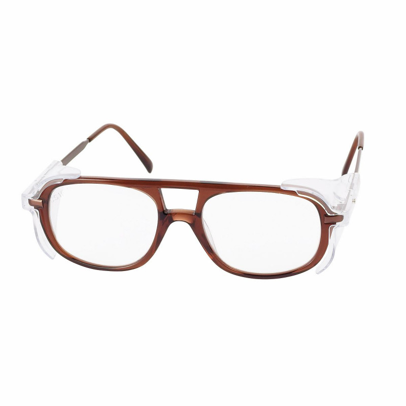 Lunettes protection plast. brun cal 54