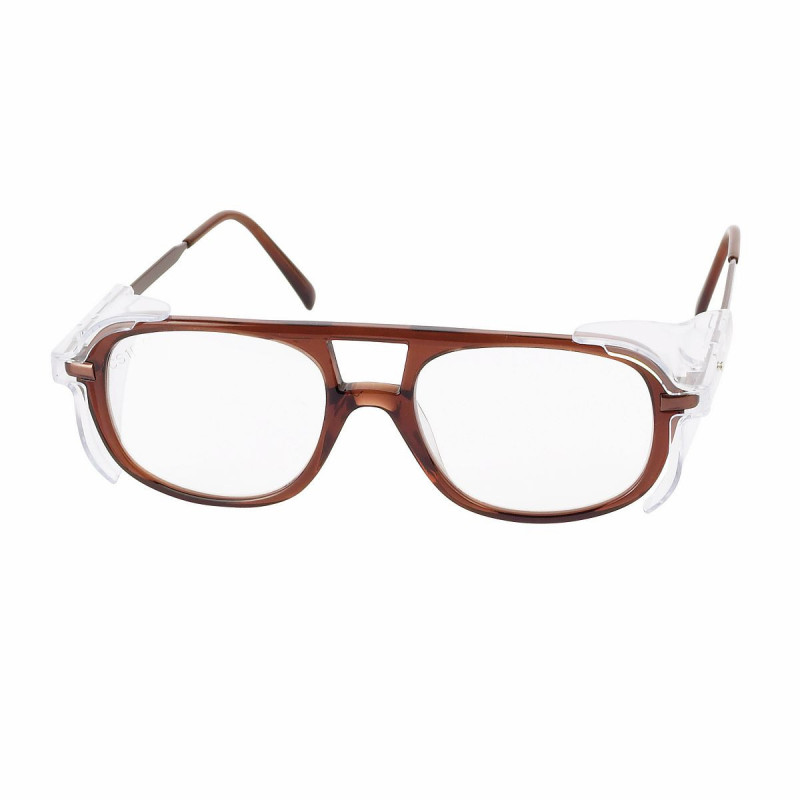 Lunettes protection plast. brun cal 56