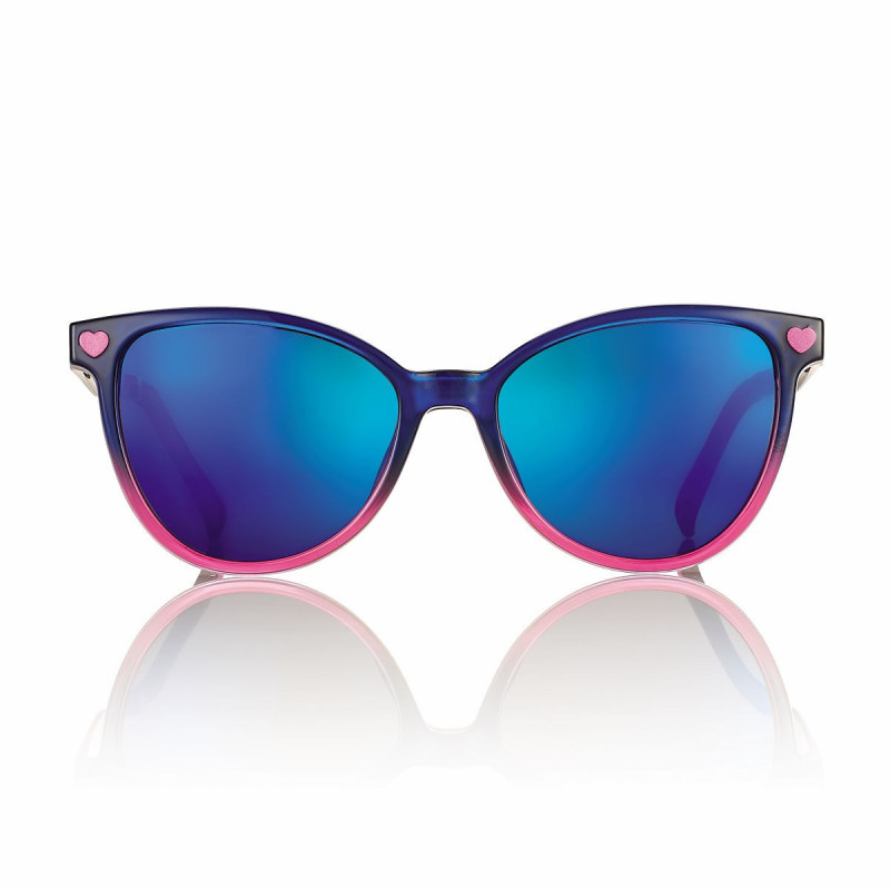 Monture oeil de chat degrade bleu/rose+clip degrade bleu/rose 46 14-130 prix net