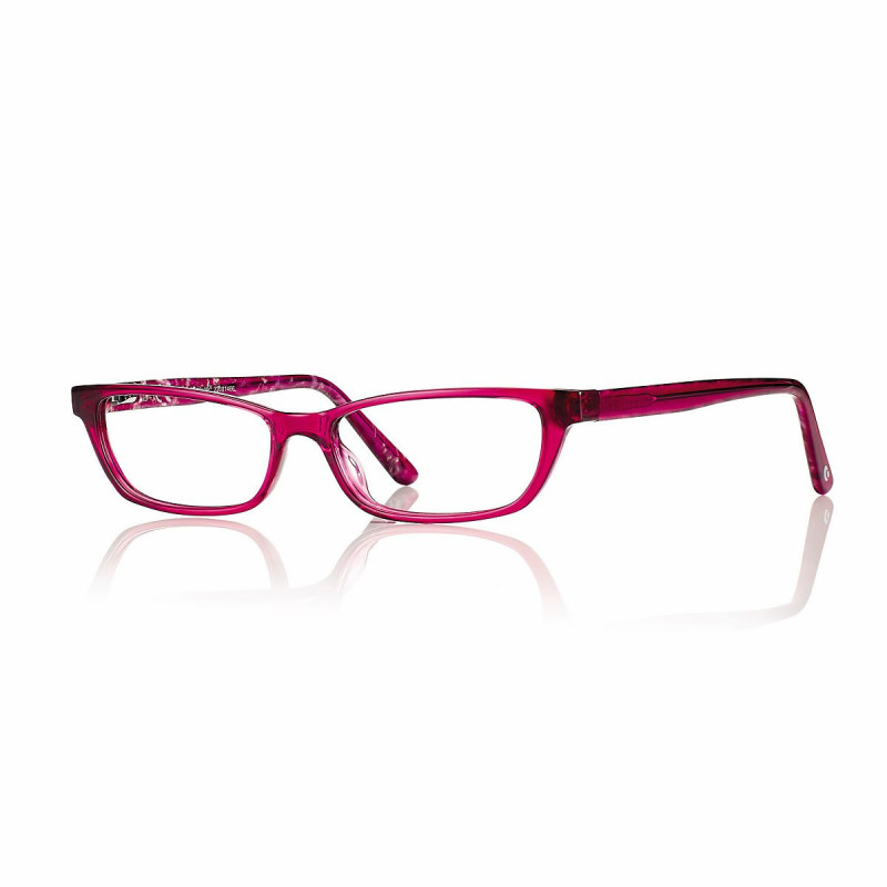 Monture tr90/acetate flex demi oeil fuchsia brillant 53 15-145 prix net