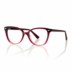 Monture acetate hd 54 bordeaux/rose brillant + clip degrade gris/rose prix net
