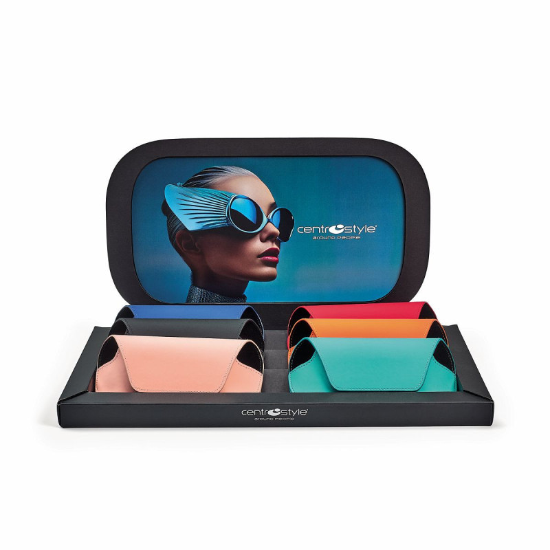 Etuis collection "my style" - semi-rigide fermeture magnetique - support de ceinture.- 6 couleurs - 12 pcs