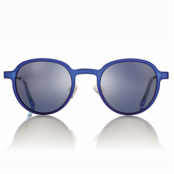 Monture metal bleu mat + clip magnetique verres bleu 48 22-140 prix net