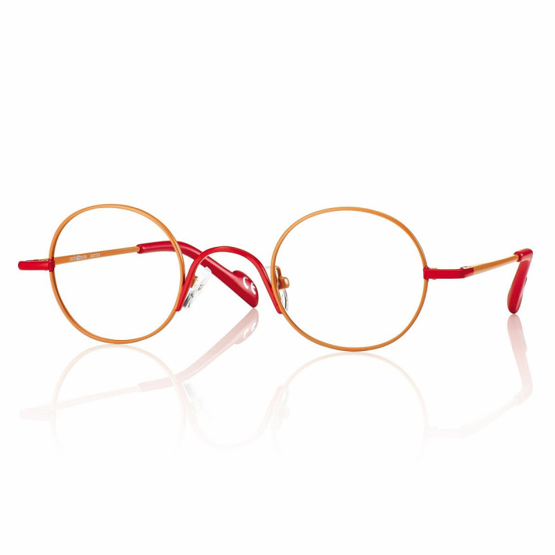Lun. de lect. lum. bleue metal jazz orange/rouge +1,50