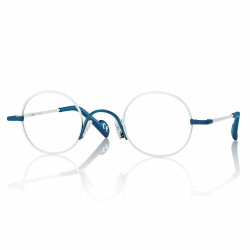 Lun. de lect. lum. bleue metal jazz  blanc/bleu  +1