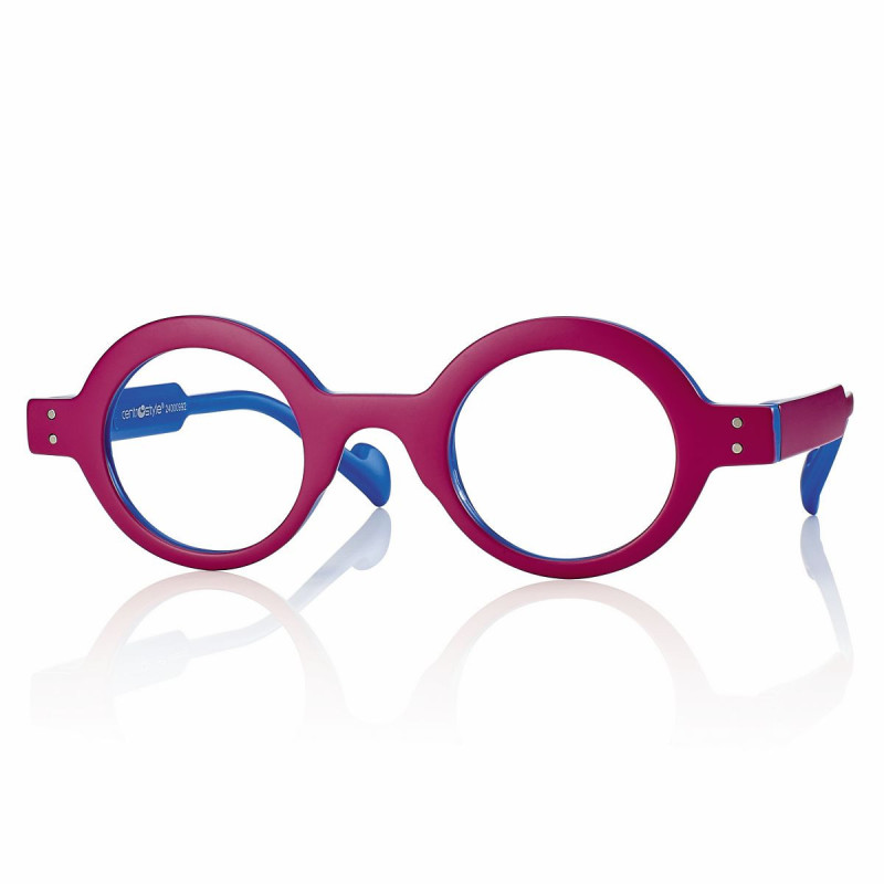Lun. de lect. lum. bleue jazz fuchsia/bleu +3