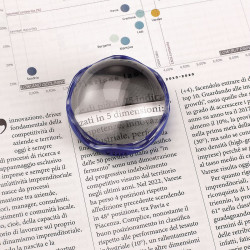Loupe bleue avec bande de lecture (40x7mm) - 44gr - ø50mm x1.7 (1pcs)