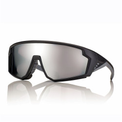 Lun.sol. noir brill. verre gris miroite polycarbo.+clip vue 134 00-135 prix net