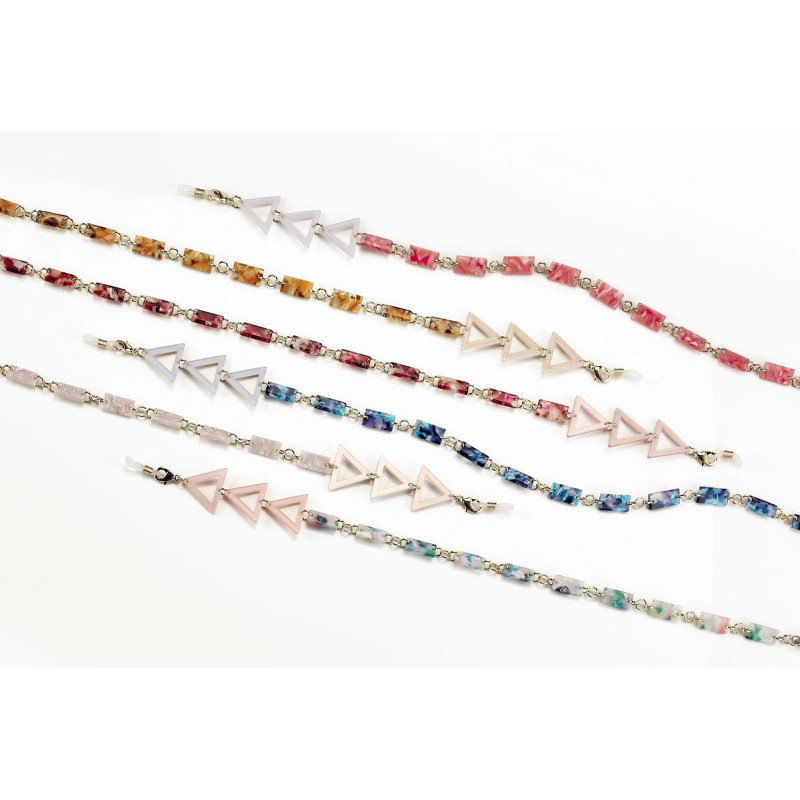 Set chainettes airport en triangle ultralegere en acetate + microfibres (6 pcs)