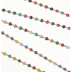 Set chain. amalfi metal 3 mod./2 couleurs : argent et dore+ microfibres (6 pcs)