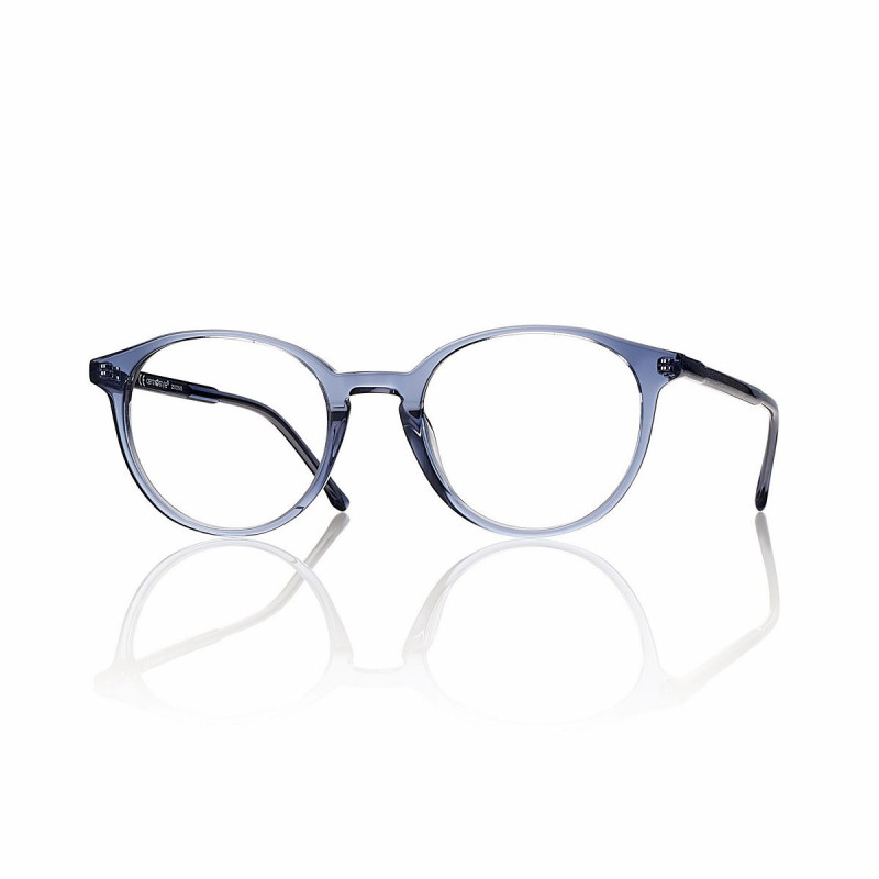 Monture fine acetate hd fait main bleu brillant t50