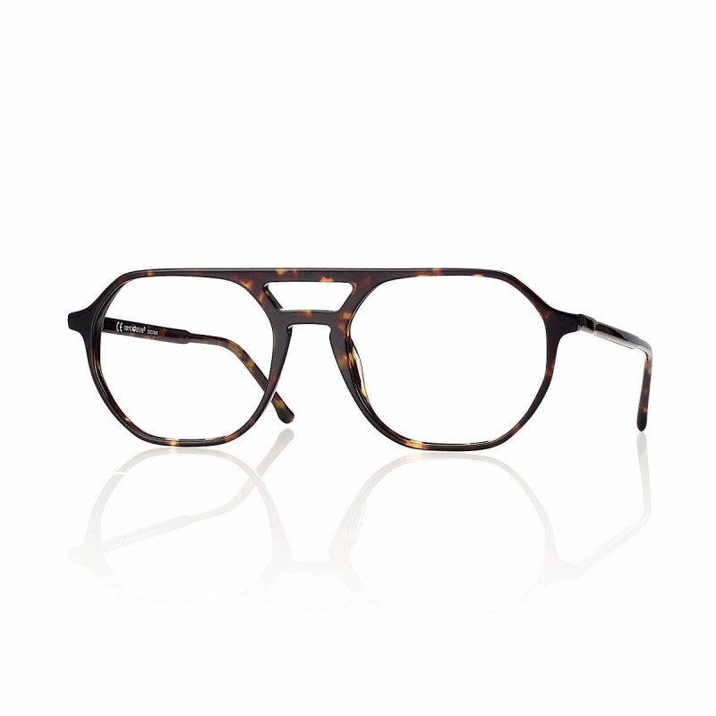 Monture fine acetate hd ecaille brillant double pont t54