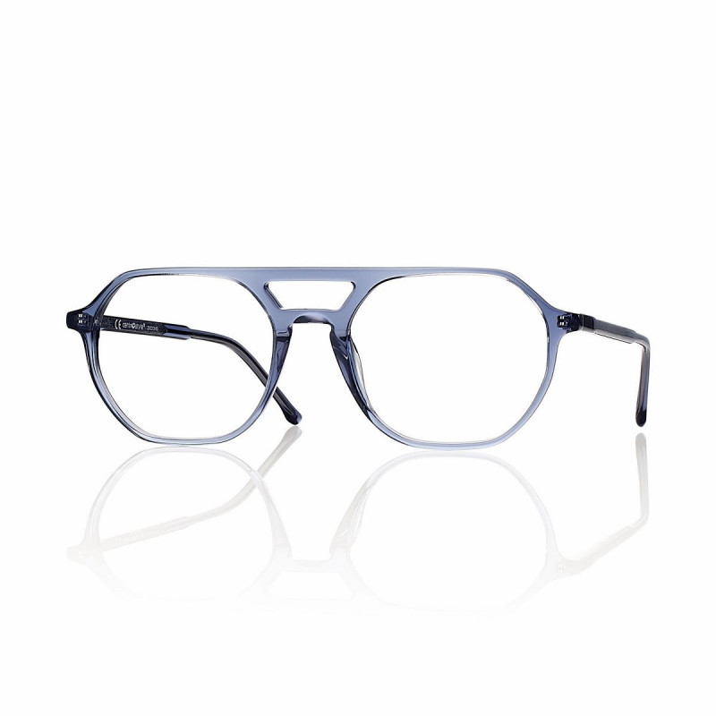 Monture fine acetate hd bleu brillant double pont t54