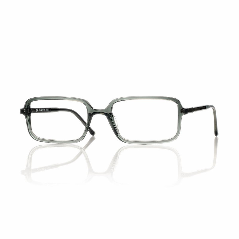Monture fine acetate vert brillant rectangle t53