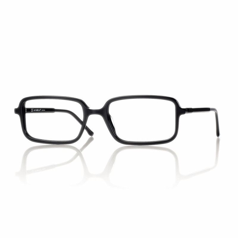 Monture fine acetate hd  noir brillant rectangle t53