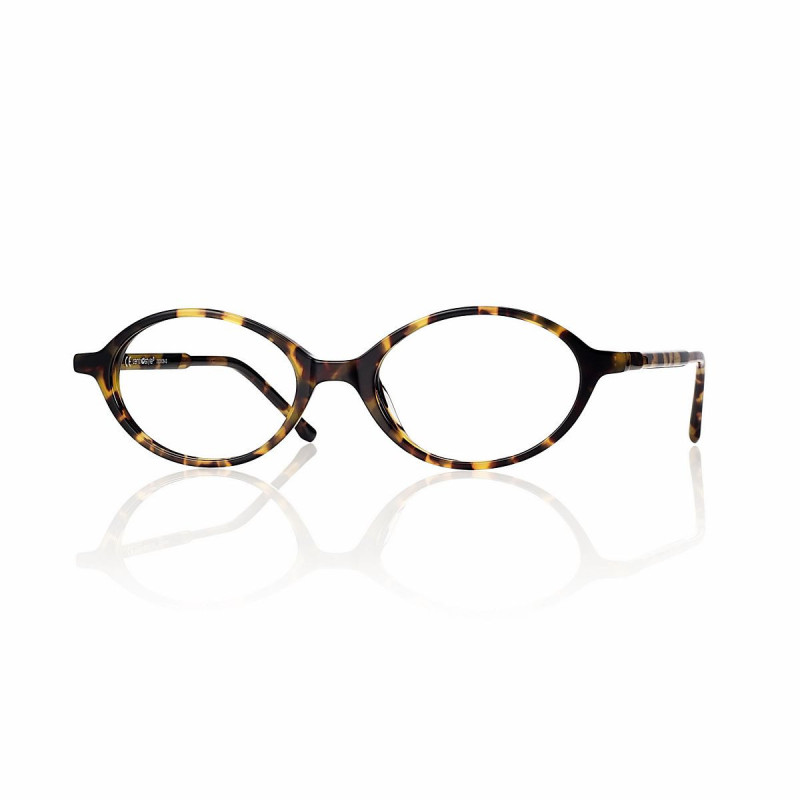 Monture fine acetate hd ecaille brillant ovale t50