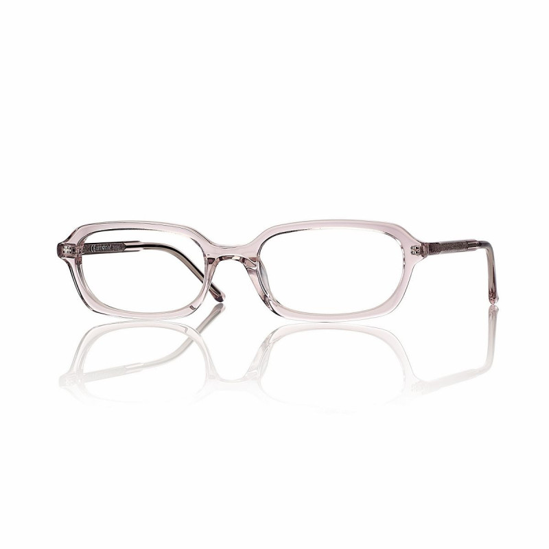 Monture fine acetate hd rose brillant ovale t53