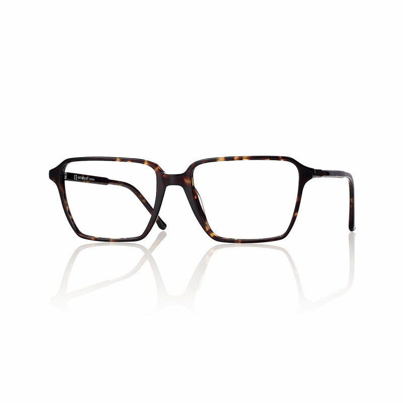 Monture fine acetate hd ecaille brillant carre t55