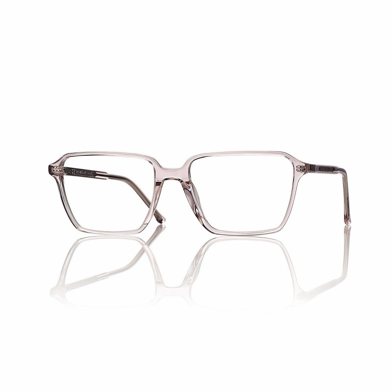 Monture fine acetate hd rose brillant carre t55