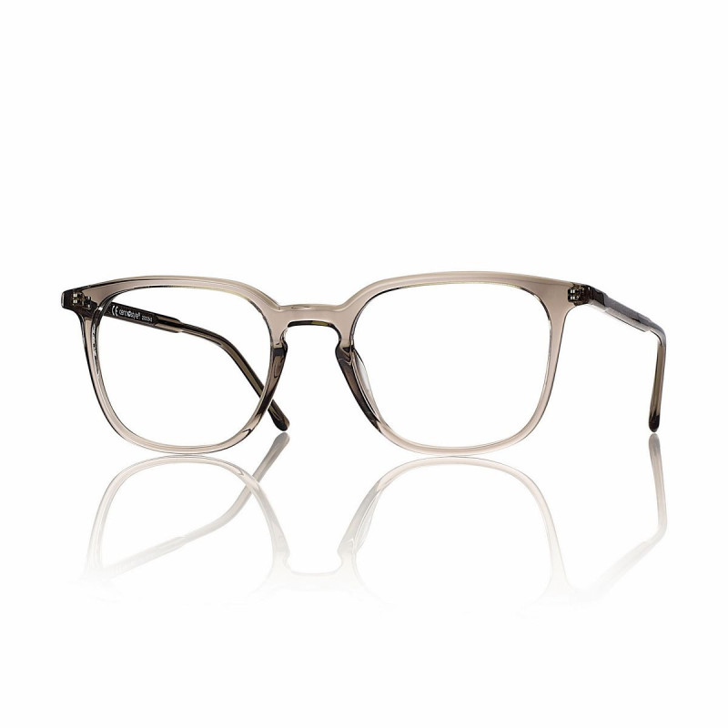 Monture fine acetate hd marron leger brillant carre t52