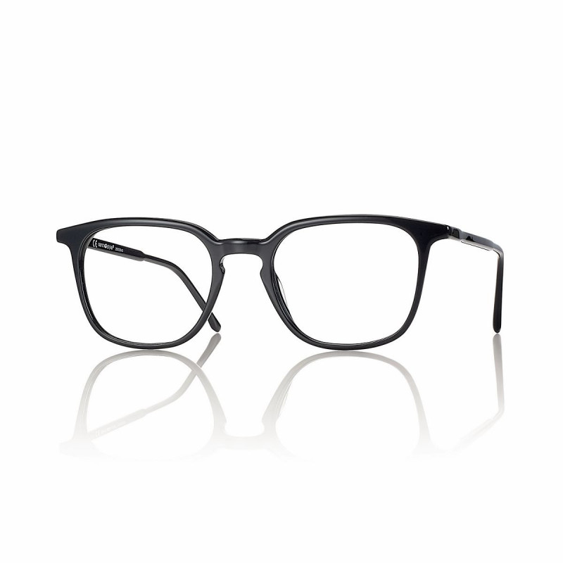 Monture fine acetate hd noir brillant carre t52