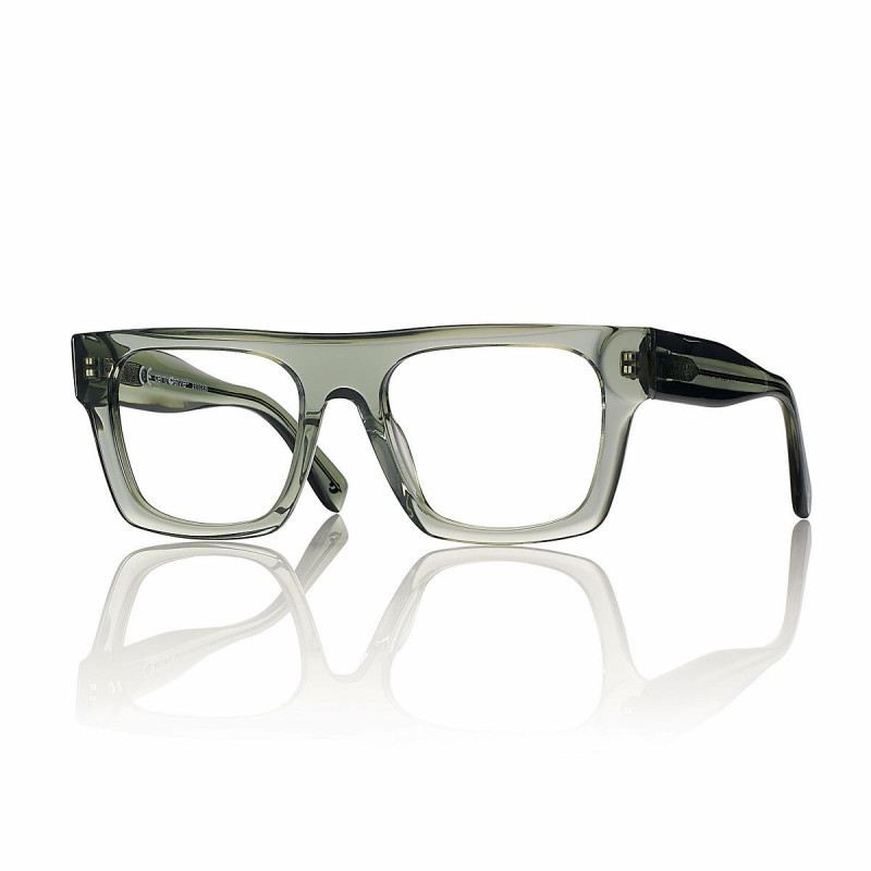 Monture acetate vert clair brillant face rectangle t53