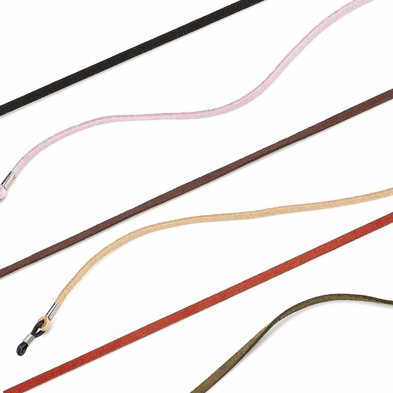 Cordons nappina - look sportif - 6 couleurs assorties (12 pcs)