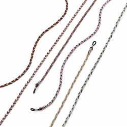 Cordons tressés - tissu ethnique couleurs assorties (12 pcs)