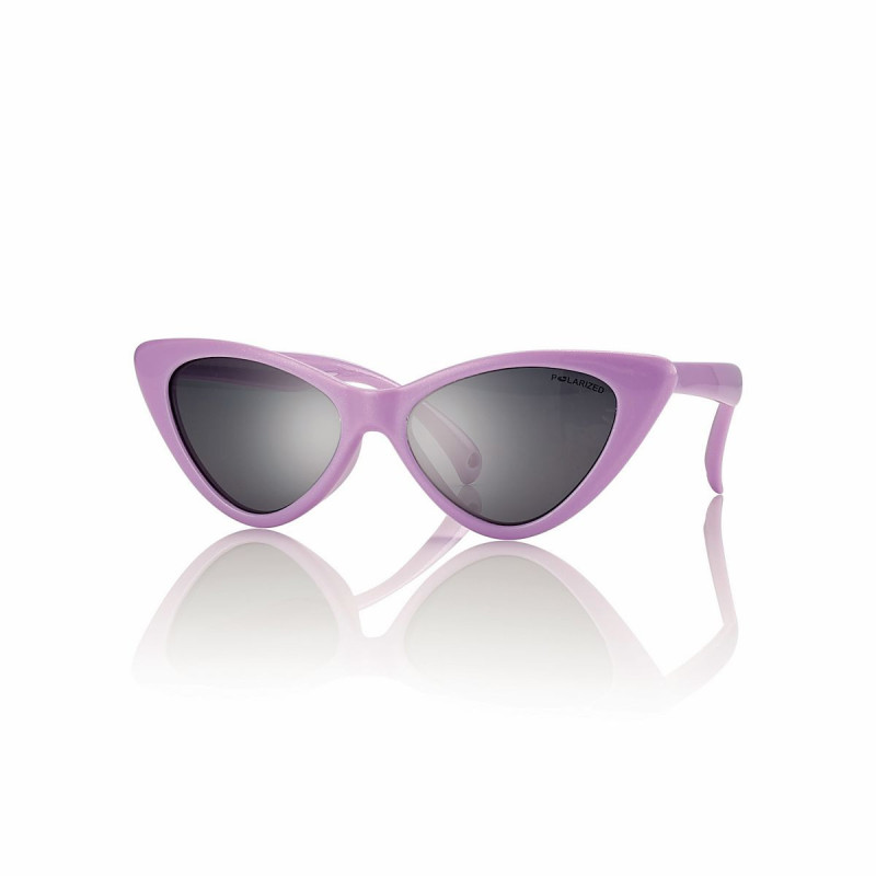 Lunettes de soleil triangulaire fille pailleté violet t45