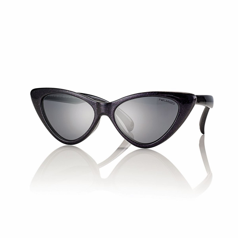 Lunettes de soleil triangulaire fille pailleté noir t45