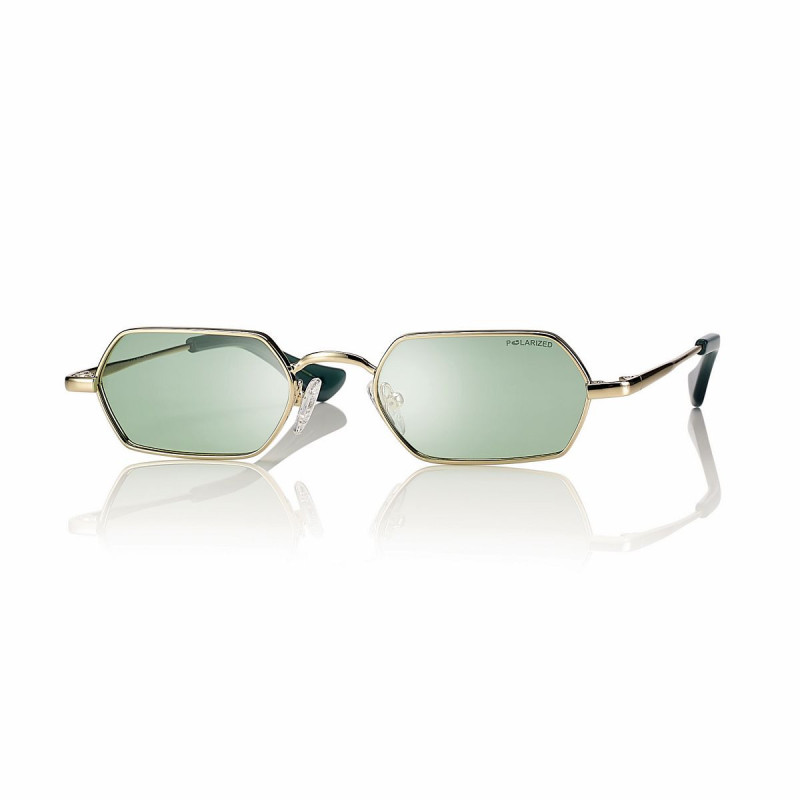 Lun.sol. metal iconique unisexe dore brill. verre degr. vert 50